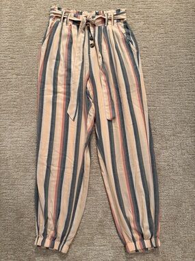 American Eagle Outfitters Striped Paperbag Jogger